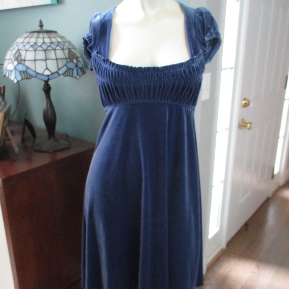 velvet empire waist dress